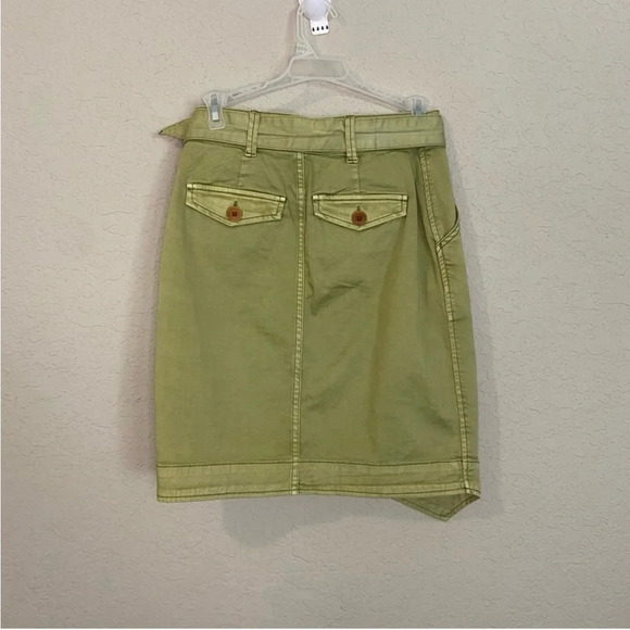Anthropologie Pilcro and the Letterpress Women’s 0 Green Asymmetric Mini Skirt - Picture 4 of 9